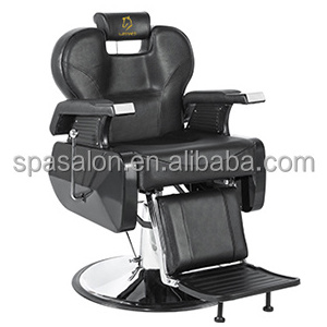 Salon Barber Chair Heavy Duty All Purpose Hairdressing Chair with Stainless Steel Armrest Adjustable Height and Reclining