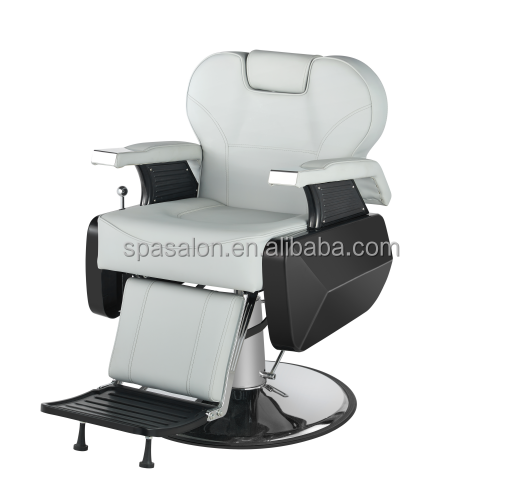 Salon Barber Chair Heavy Duty All Purpose Hairdressing Chair with Stainless Steel Armrest Adjustable Height and Reclining