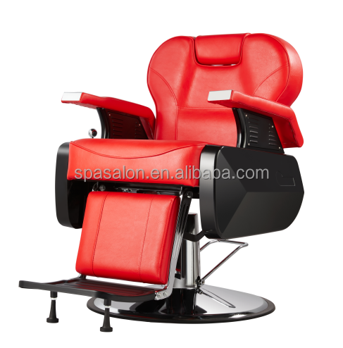 Salon Barber Chair Heavy Duty All Purpose Hairdressing Chair with Stainless Steel Armrest Adjustable Height and Reclining