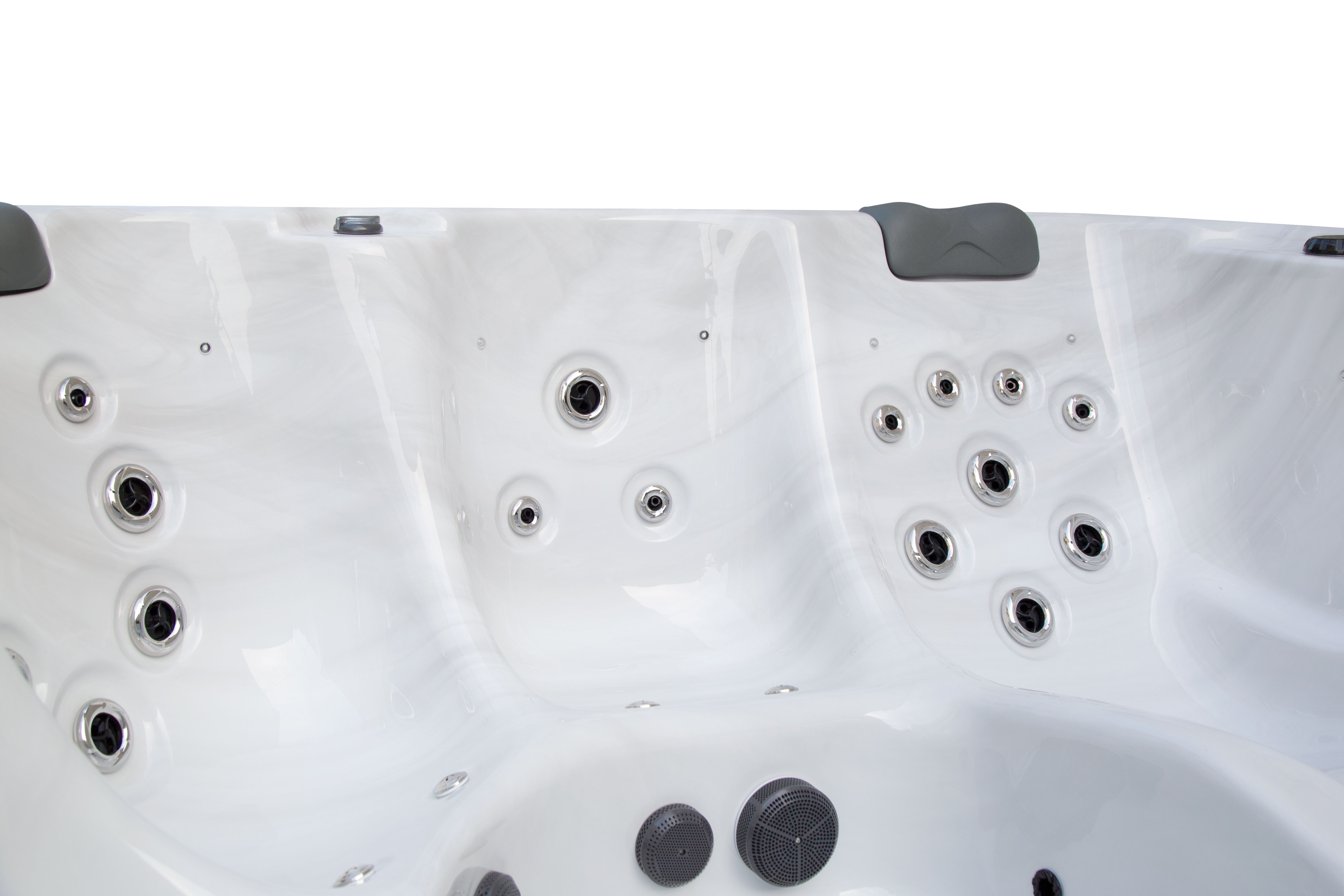 Modern LED Acrylic Bathtub with Stainless Steel Jet For Relaxation Innovative Luxury Family Hottub Spa Tubs