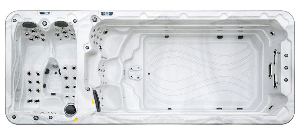 Outdoor acrylic shell rectangular aboveground swim spa pools for garden ...