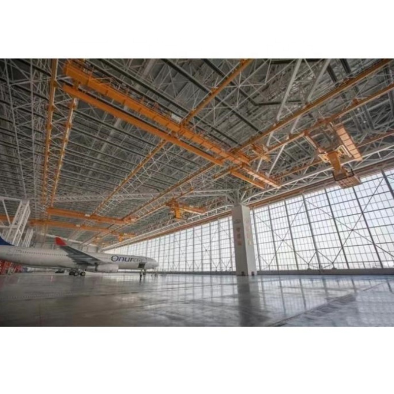 Best price prefab metal space frame spatial structure aircraft hangar aircraft maintenance workshop