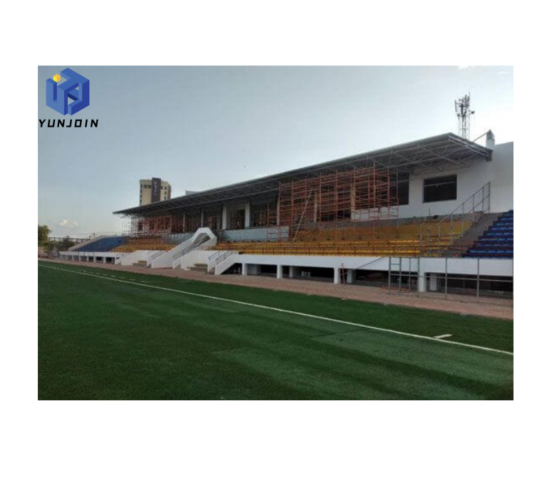 Yunjoin Prefabricated Steel structure Sport Football Stadium Bleacher Canopy With Space Frame Cantilever Design