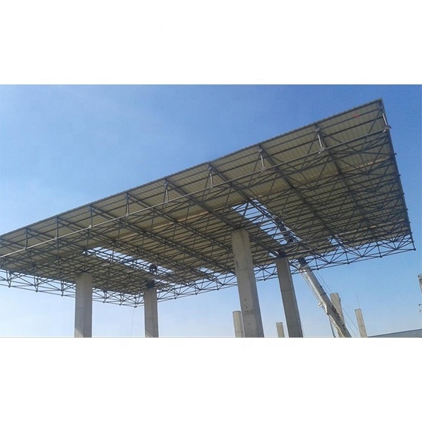 Yunjoin Low Price Space Frame Steel Structure Gas Station Canopy Shed Petrol Station Roof