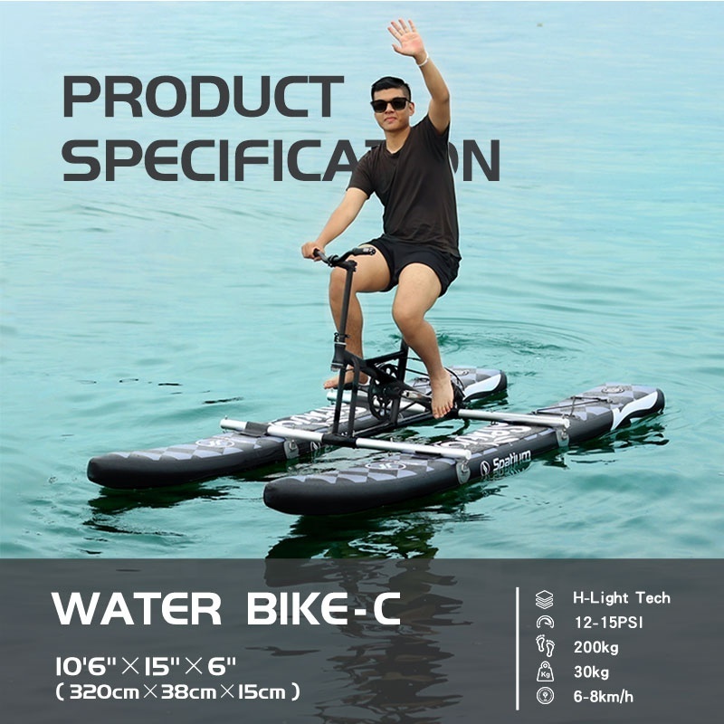 Spatium 2024 New Collection Wholesale Pontoons Sea Bike Water Bicycle Pedalo Boat For Water Sport