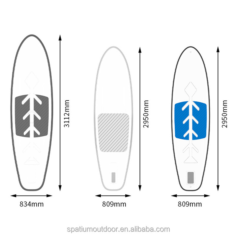 Spatium 2024 New Design transparent sup paddle sea surfboard Clear standing clear crystal paddle board for sale