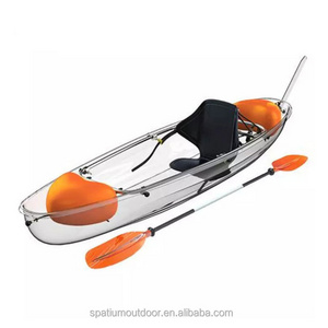 Spatium transparent crystal canoe see through kayak glass bottom boats clear canoe kayak for sale