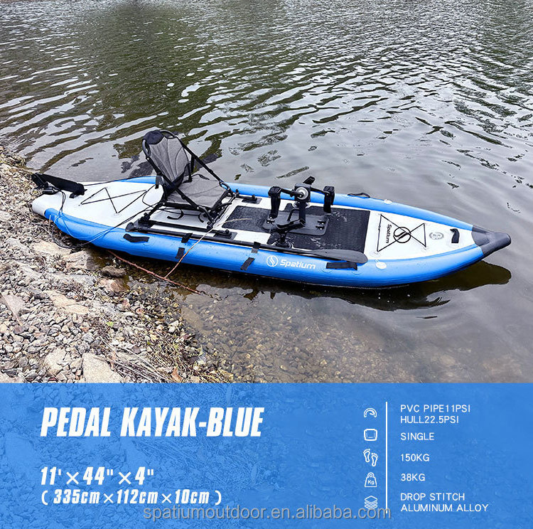 Spatium Cheap Single Sit-on-top kayak Sea Fishing Kayak Pedal Tandem Portable Kayak Manufactures With Pedals Boat For surfing