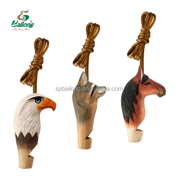 Souvenir gift  animal shape custom design kids wooden craft toy whistle