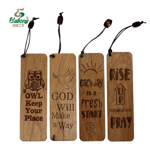 Ready to ship custom logo back to school laser wood engraving gift promotional wood bookmark