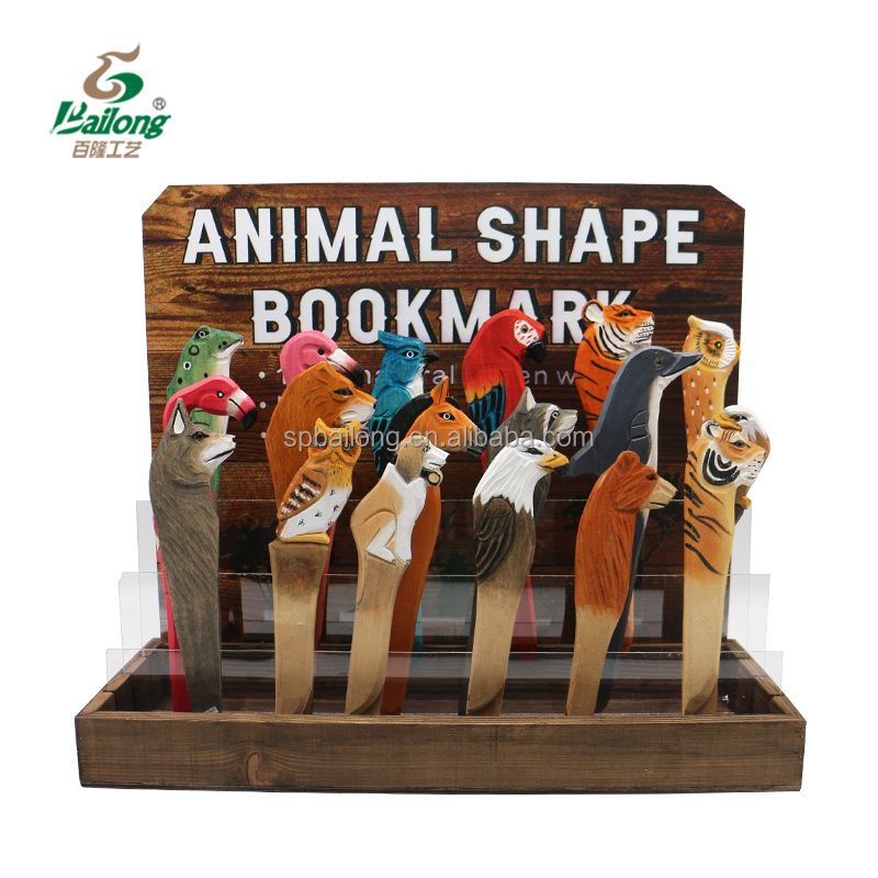 Handcrafted cute gift souvenir custom animal wood bookmark