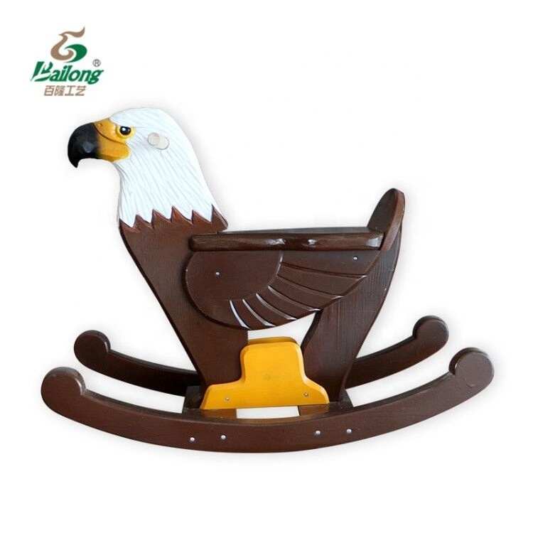 Wood factory child indoor outdoor animal shape ride on toy wood rider rocking horse