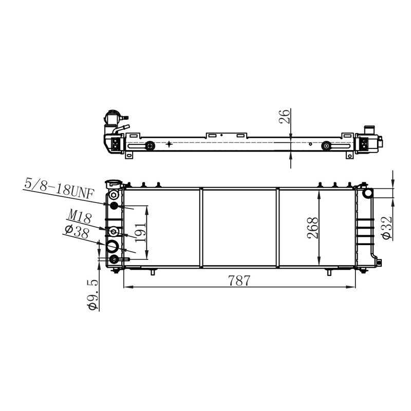 Wholesale Auto Spare Parts Car Aluminum Cooling AC Radiator 52004917 fit for JEEP CHEROKEE