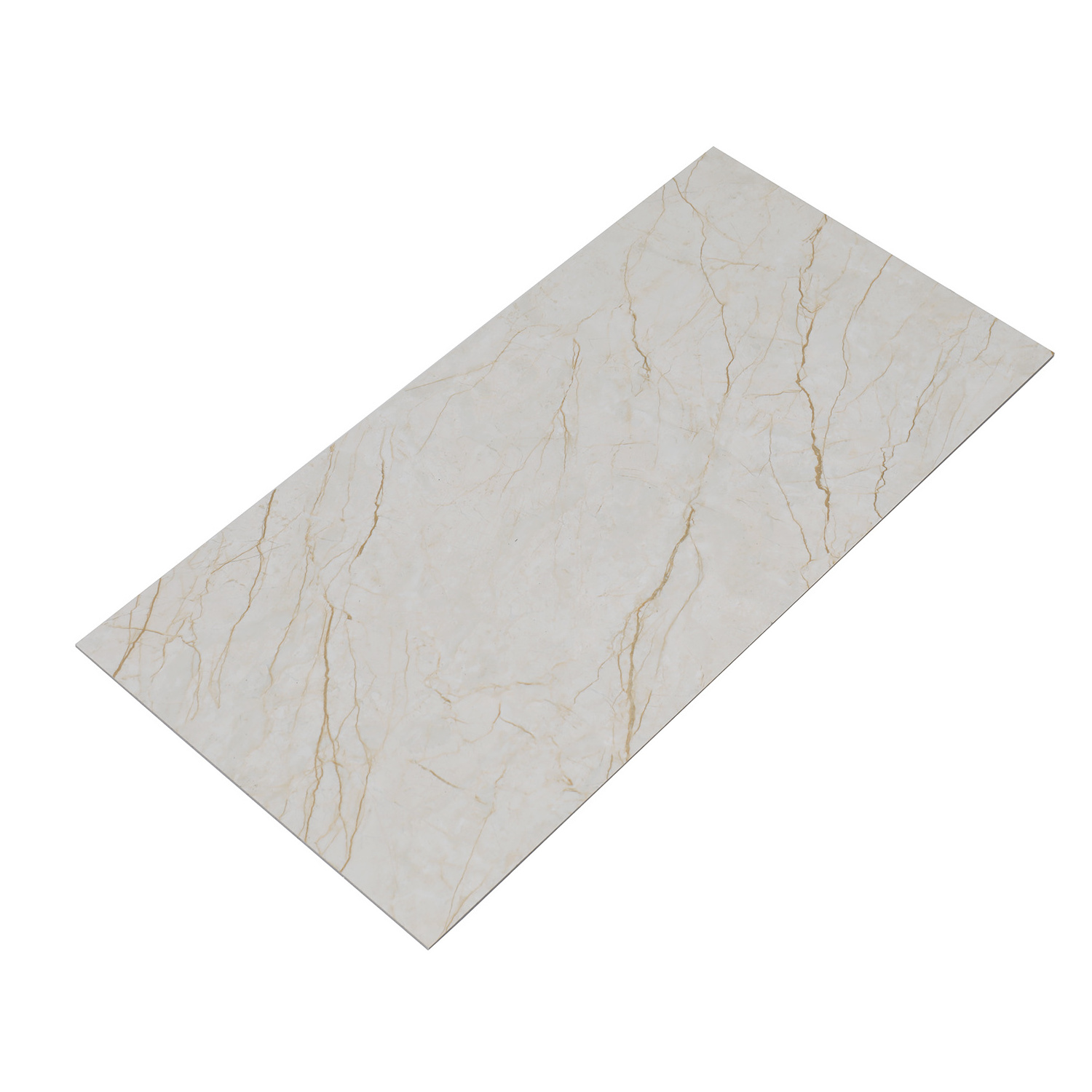 White marble high glossy 24x12 peel and stick self adhesive pvc vinyl floor tiles marble spc lock stone plastic floor