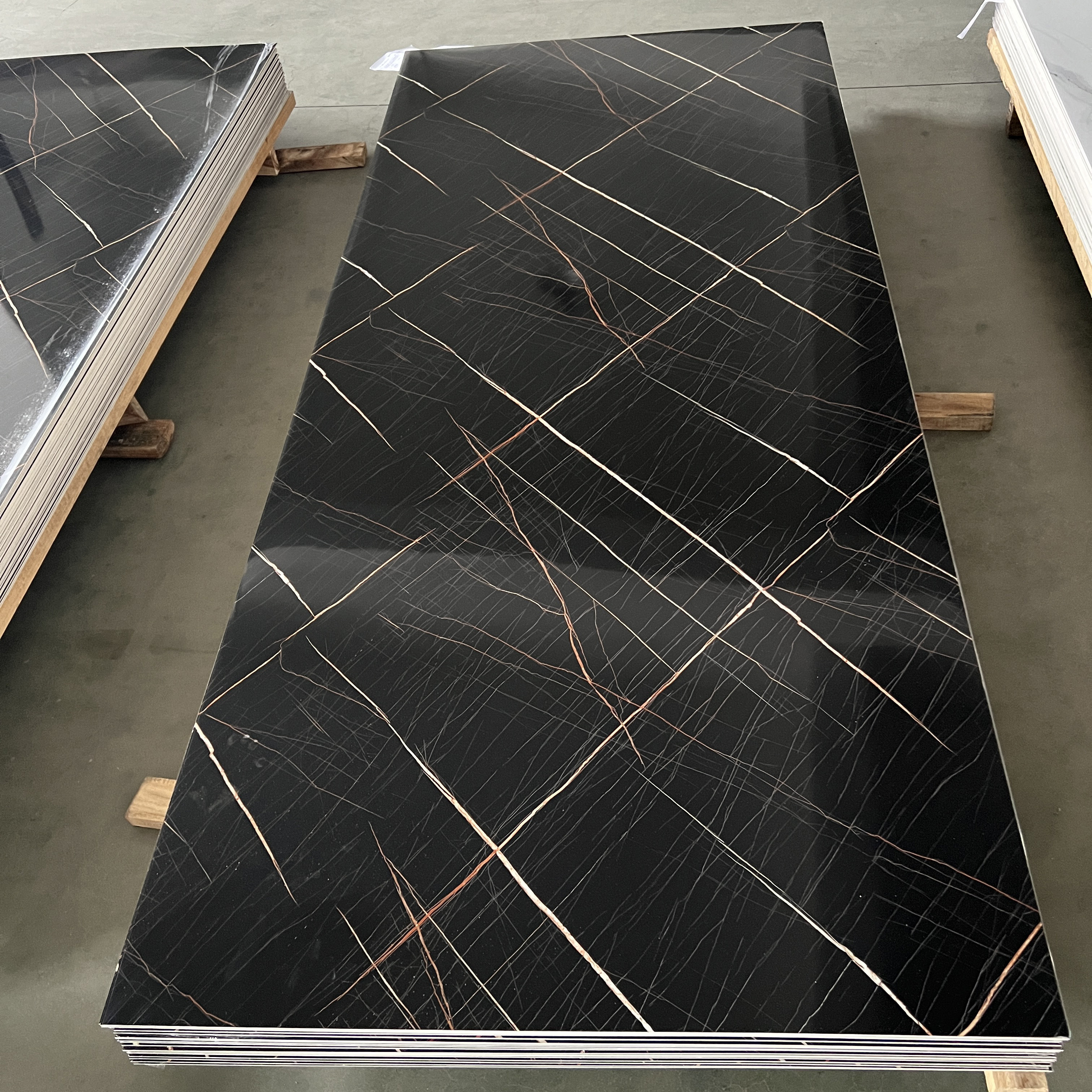 3mm PVC marble sheet UV wall panel for interior decoration ...