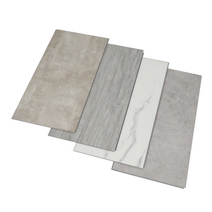 White marble high glossy 24x12 peel and stick self adhesive pvc vinyl floor tiles marble spc lock stone plastic floor