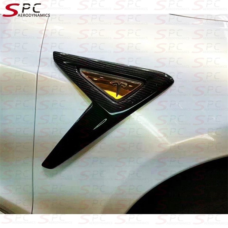 SPC Full Carbon Fiber Indicate Frame For Tesla Model S 2013-2016 Carbon Fiber Fender Trim For Tesla Model S Car Bumper Parts