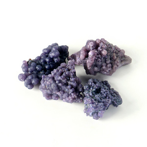 Wholesale natural raw stones crystal purple grape agate Ore mark Mineral specimen crystal crafts collection exhibition