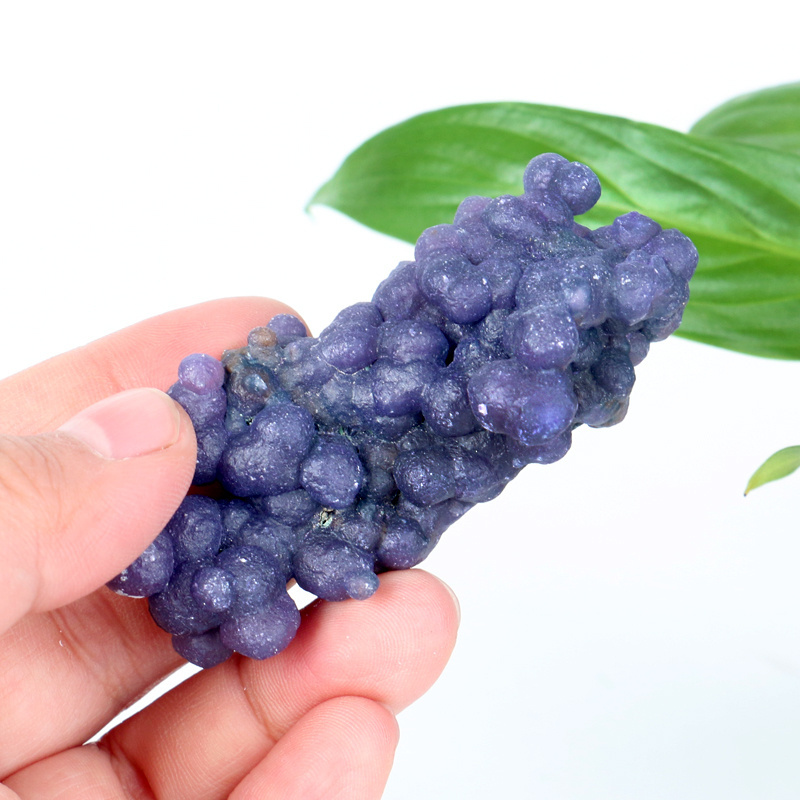 Wholesale natural raw stones crystal purple grape agate Ore mark Mineral specimen crystal crafts collection exhibition