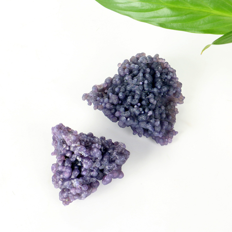 Wholesale natural raw stones crystal purple grape agate Ore mark Mineral specimen crystal crafts collection exhibition