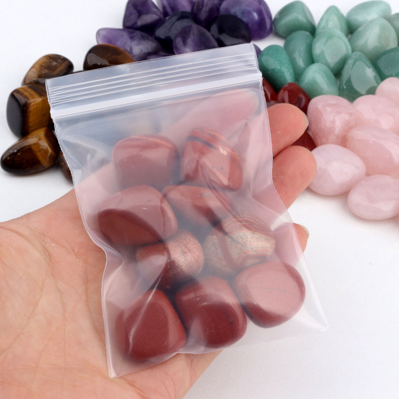 Wholesale high quality gemstone rose quartz amethyst  tumbled stone 100 g each bag of crystal tumbles