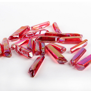 2-3 inches Wholesale Natural Red Aqua Aura Spirit Quartz Healing Crystal Stone Points For Home Decoration