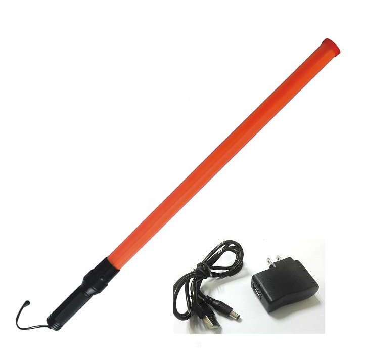 Battery model 87cm long safety warning flashing baton handheld traffic command Led signal wands light stick