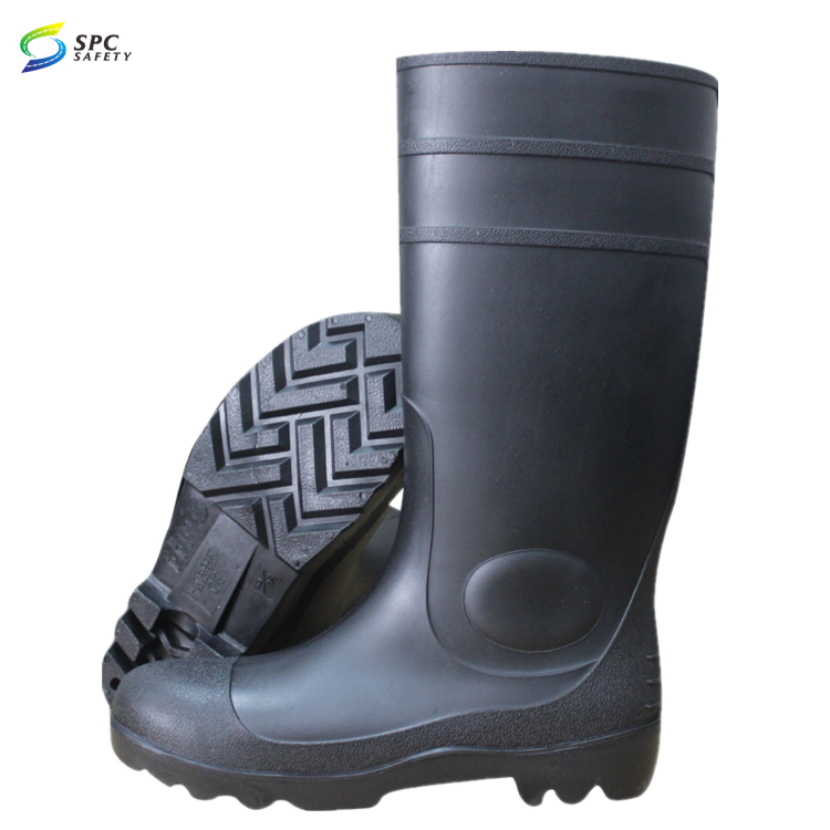 Industrial Agriculture construction Gardening green Waterproof anti slip Pvc rubber Steel toe cap protective work Mud Rain boots