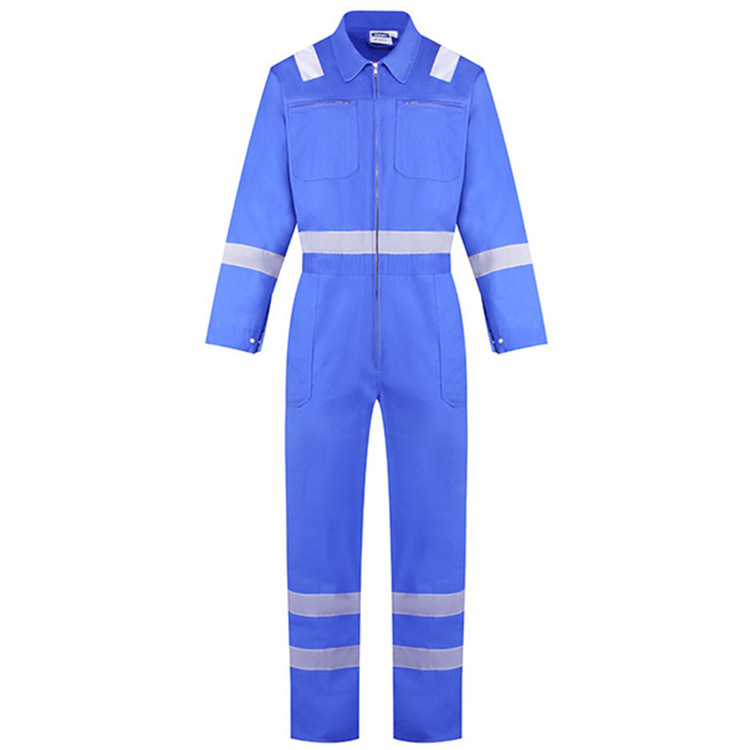 Construction Hi Vis Reflective Worker Coverall Fire Retardant Bule Boiler Uniform Safety Working Clothing