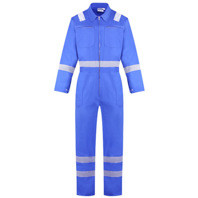 Construction Hi Vis Reflective Worker Coverall Fire Retardant Bule Boiler Uniform Safety Working Clothing