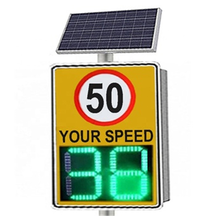 Led detector display radar check speed limit sign Solar Variable radar speed feedback warning signs