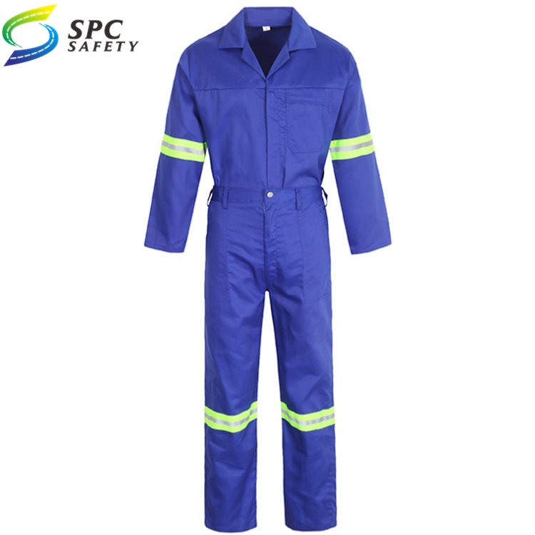 Construction Hi Vis Reflective Worker Coverall Fire Retardant Bule Boiler Uniform Safety Working Clothing