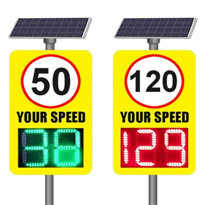 Led detector display radar check speed limit sign Solar Variable radar ...