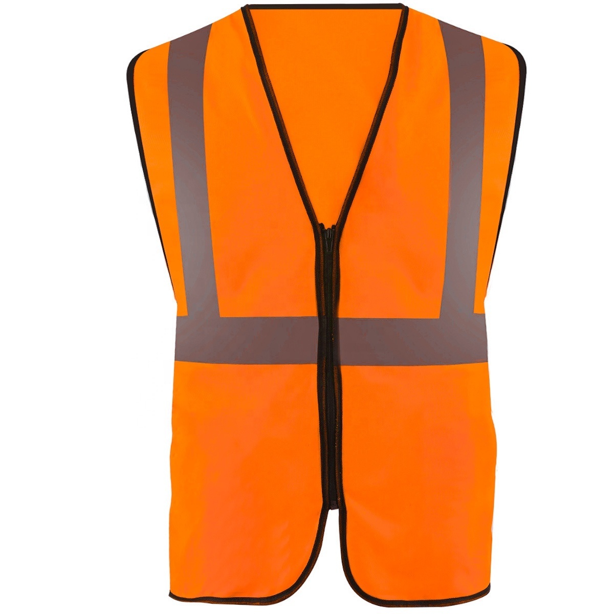 Cheap CE class 3 reflective high visibility traffic road safety vest Fluorescent orange high visibility reflective vest