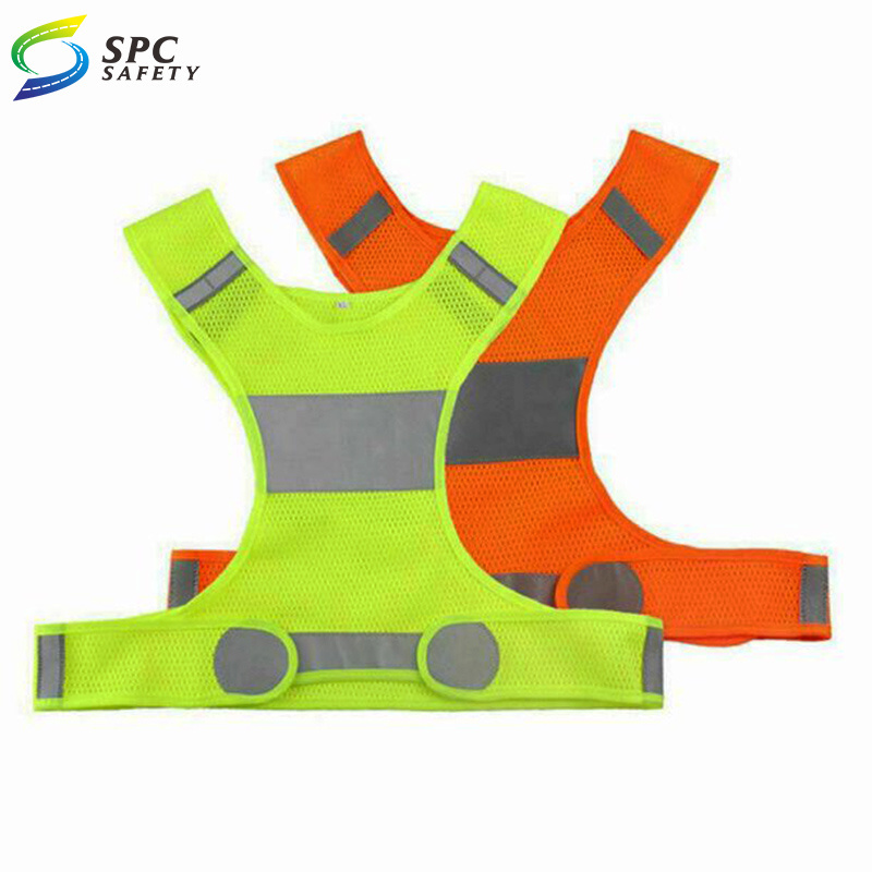 Security Outdoor Reflective Safety Vest High Visibility Adjustable Night Running Vest