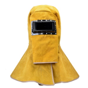 Explosion-proof flame retardant head protective gear welder helmet face shield cowhide leather welding mask hoods