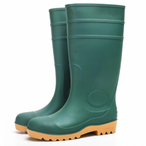 Industrial Agriculture construction Gardening green Waterproof anti slip Pvc rubber Steel toe cap protective work Mud Rain boots