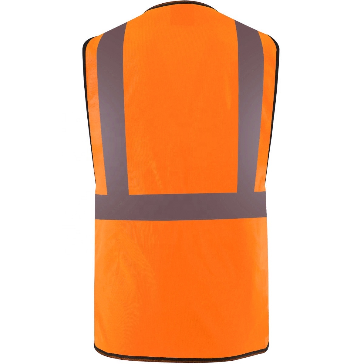 Cheap CE class 3 reflective high visibility traffic road safety vest Fluorescent orange high visibility reflective vest