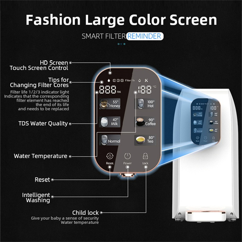 Hot sale! Countertop luxury instant hot water filter dispenser with RO system Desktop Water Dispensers