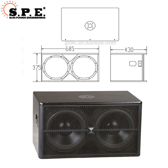 Professional high power dual 12 inch subwoofer full range speaker box design pro audio for night club professional sound