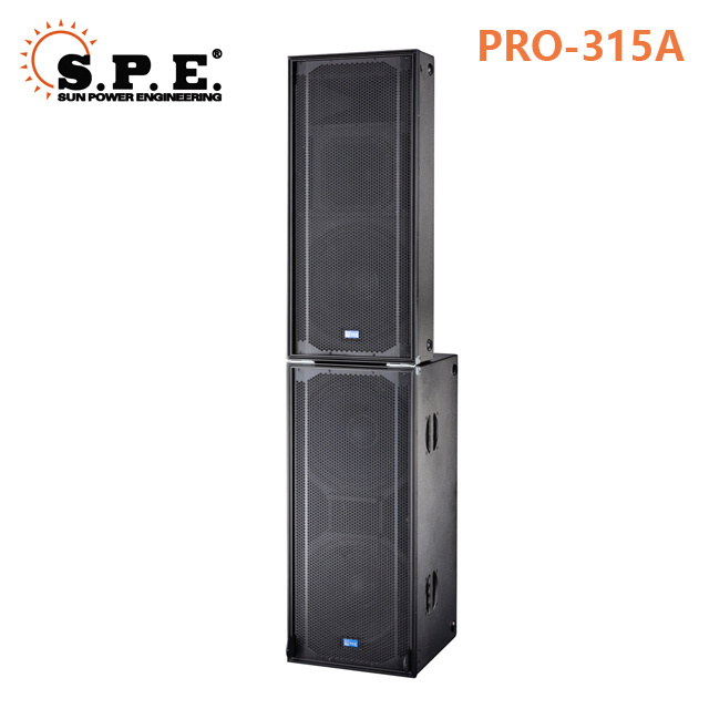 SPE high quality DSP amplifier panel dual 15 inch subwoofer 15 inch audio speaker professional outdoor sound system