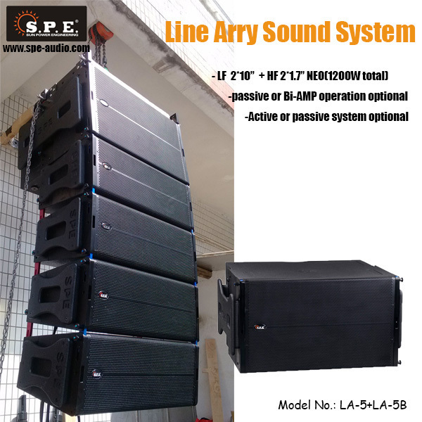 Mini Passive Dual 10 inch line array speaker DJ sound box in professional audio loudspeaker LA-5 SPE AUDIO