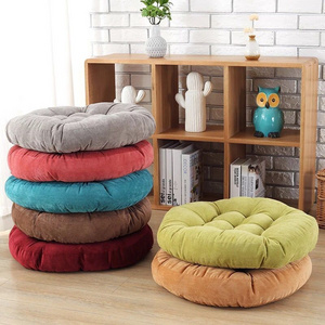 Wholesale Corduroy Floor Pillow Round Seat Cushion Floor Pad Meditation Cushion for Sofa Balcony