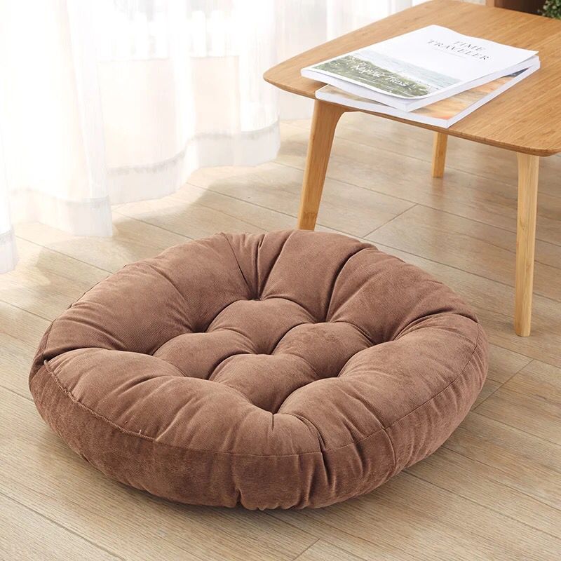 Wholesale Corduroy Floor Pillow Round Seat Cushion Floor Pad Meditation Cushion for Sofa Balcony