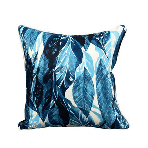 Waterproof Tropical Leaves Pillow Cover Digital Printed Outdoor Decorative Couch Sofa Chair Cushion Cover for Home Use