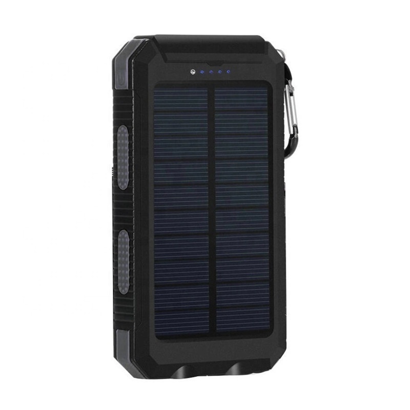 portable mobile charger 10000mah solar power banks & power station with led compass sos  power bank for mobile tablets camera