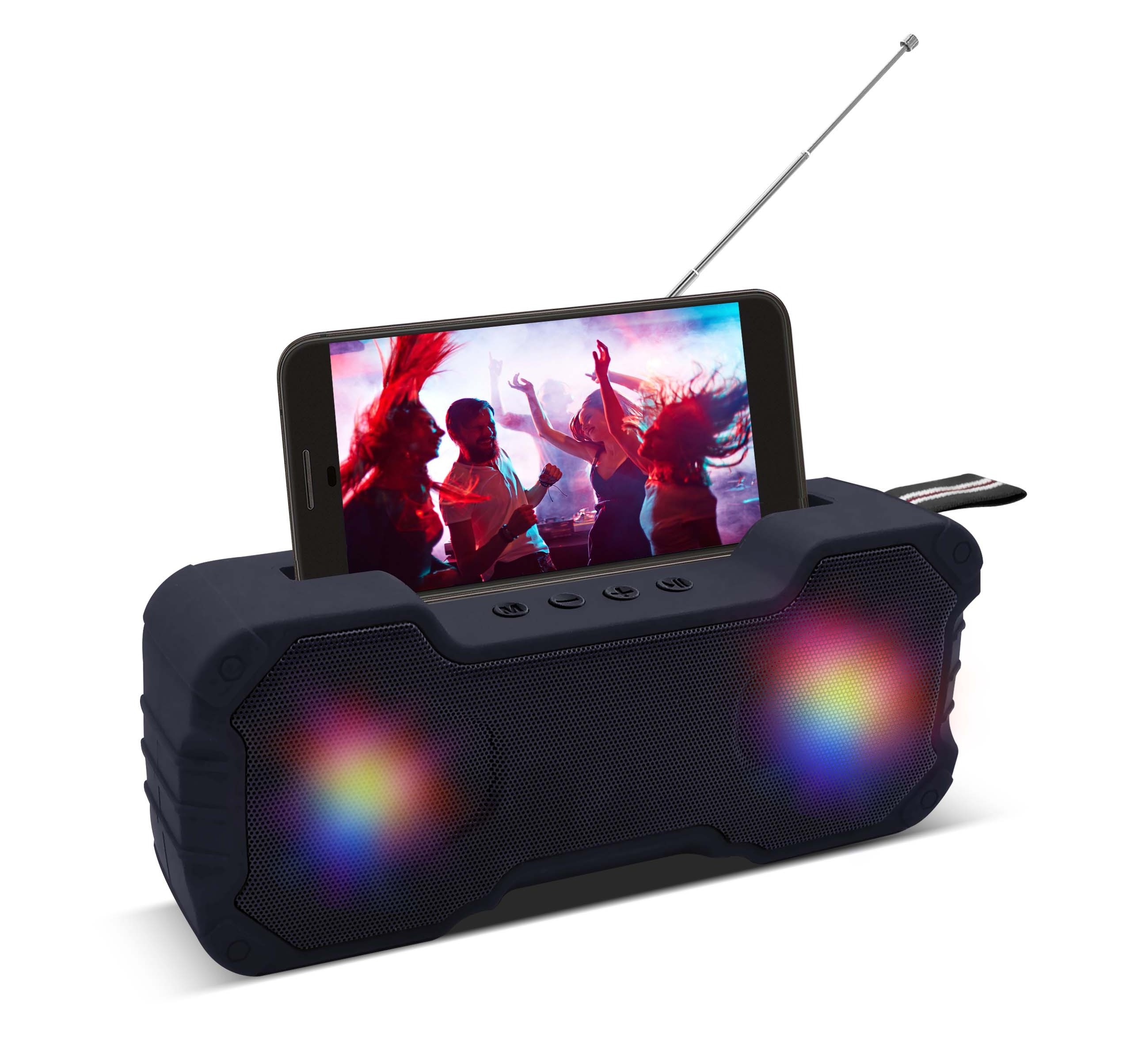 Portable Wireless Loudspeaker Sound System 10W stereo Music surround  Speaker with phone holder  for phones