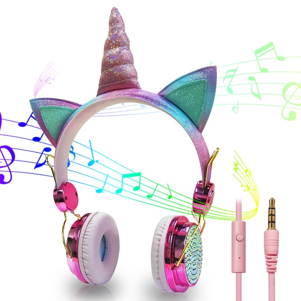 Cartoon Wired Headphone  Music Stereo Earphone Computer Phone Headset ranbo dash earbuds with mic   for students girl