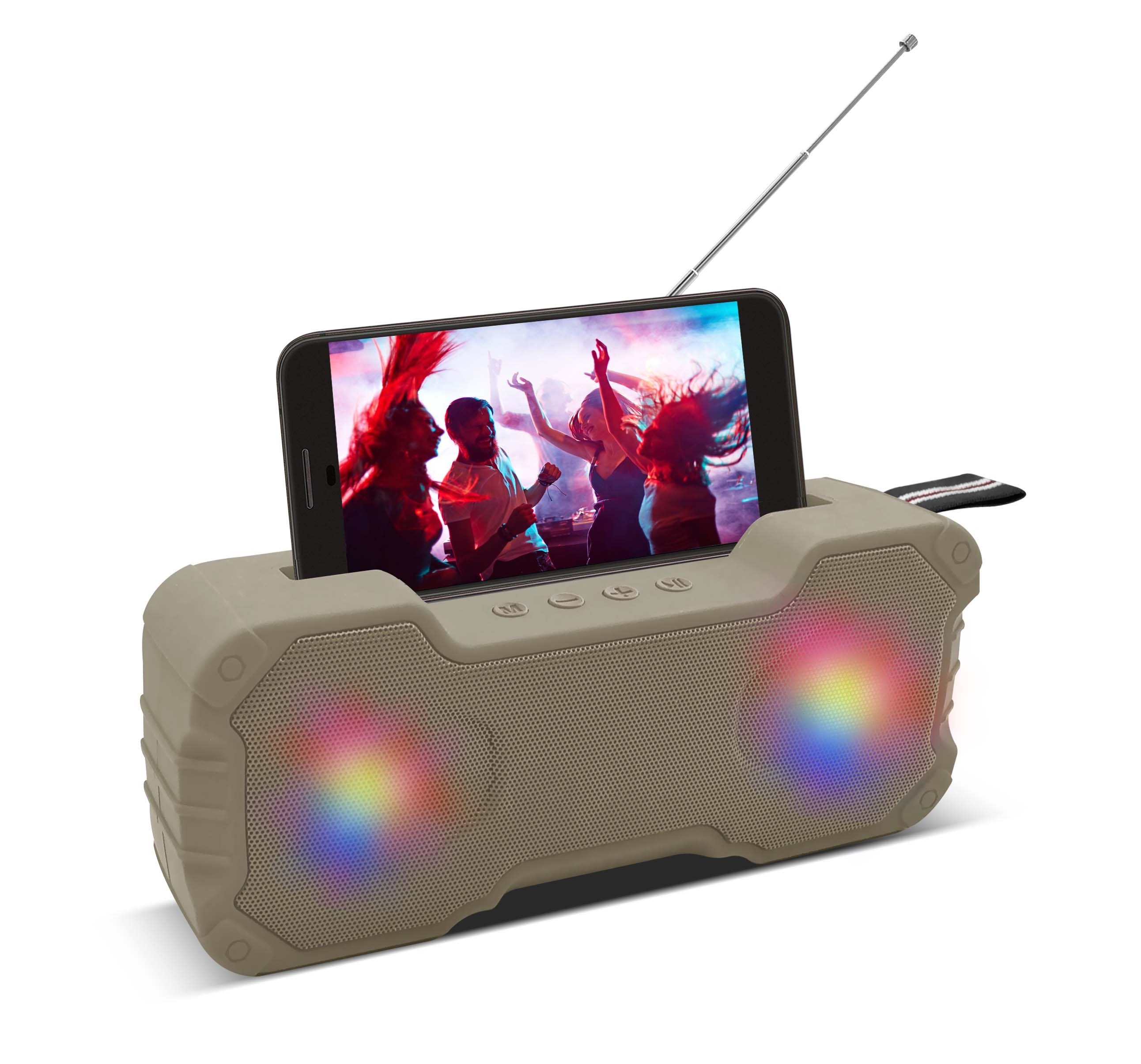 Portable Wireless Loudspeaker Sound System 10W stereo Music surround  Speaker with phone holder  for phones