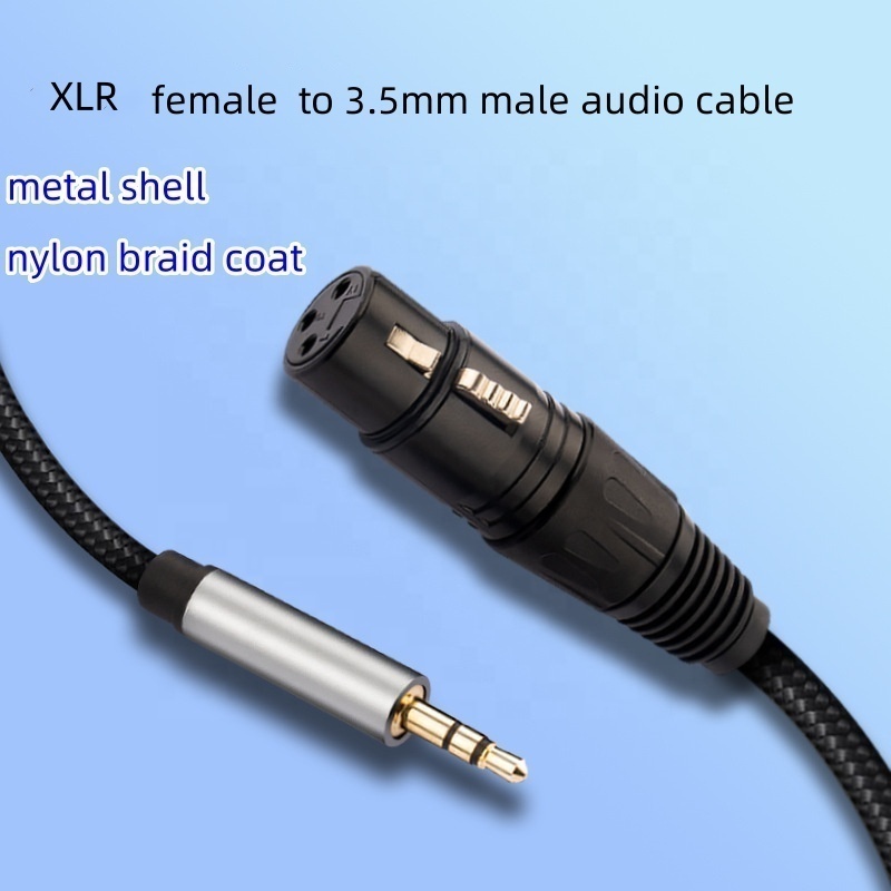 1/2/3meter 3.3/6.6 FT XLR 3Pin Female to 3.5mm 1/8